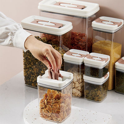 透明 BPA 無料 6 部セット 空気密閉 簡単に開いた蓋 穀物 密封 鍋 乾燥食品 貯蔵容器