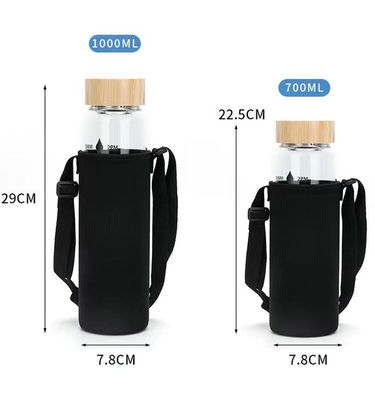 TOUR 700ml / 1000ml 容量と時間スケールを持つ屋外活動ガラスタンブラーカップ