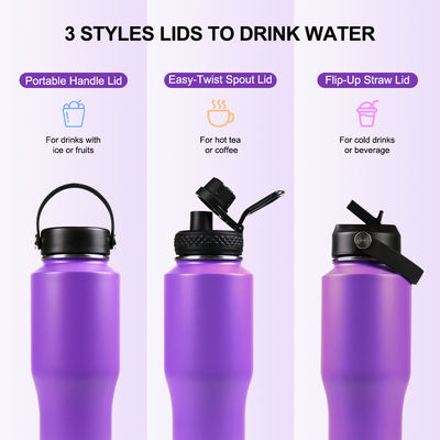 この32オンスステンレス鋼の水瓶とスプート蓋でキャンプ用具をアップグレードしてください