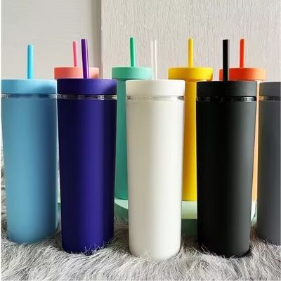 186g カスタマイズされたアクリルパステル色タンブラー 16oz 再利用可能なプラスチックカップ