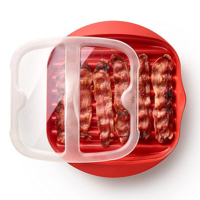 28*25*5cm オーダーメイド 食品グレード PP素材 ベーコン 蓋付きマイクロ波炊飯器 オーダーメイドロゴ受付