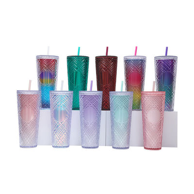 この24オンス/710ml トンブラーカップ BPAフリーストロー蓋で 好きな飲み物を楽しんでください