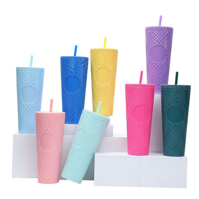 この24オンス/710ml トンブラーカップ BPAフリーストロー蓋で 好きな飲み物を楽しんでください