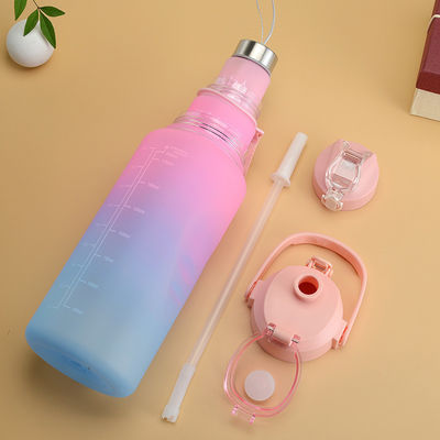 ユニセックス 3 in 1 モチベーションタイムマーカー グラデントカラー 水瓶セット 2000ml 900ml 500ml