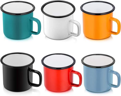 カスタムロゴ エナメル キャンプ カフェ カップ ヨーロッパ デザインスタイル HANDGRIP アクセサリー