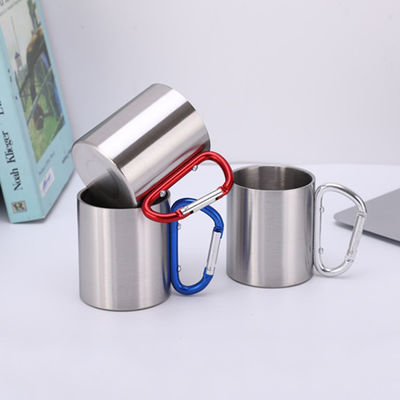 200ml / 300ml キャンピングと旅行 ステンレス鋼 双壁キャラビナーカップ ハンドル付き