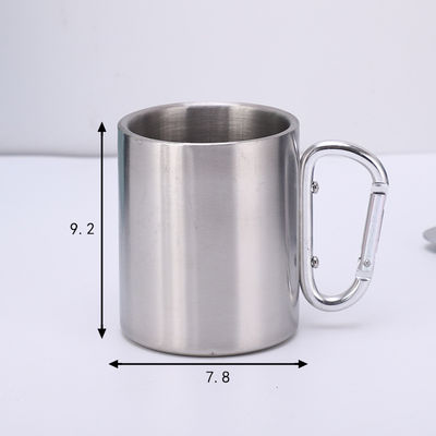 200ml / 300ml キャンピングと旅行 ステンレス鋼 双壁キャラビナーカップ ハンドル付き
