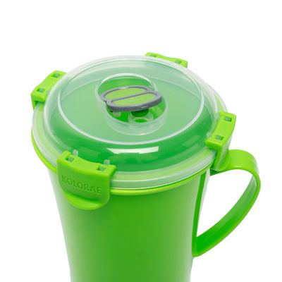 食品 BPA 無料 オーダーメイド 蓋と蒸気放出口付きのマイクロ波収集スープカップ