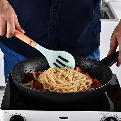 屋外用 オーダーメイド ロゴ 木製 ハンドル スパトゥラ シリコン キッチン用具 スパトゥラ セット 収納バケツ