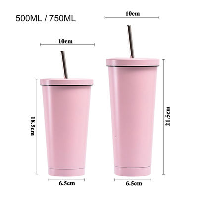 16オンス 24オンス カスタム DIY カフェカップ 旅行 水カップ 壁のダブルステンレス・ステールタンブラー