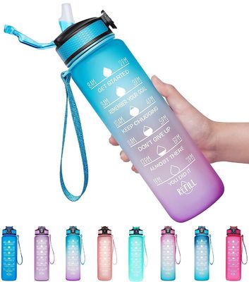 ジム スポーツのための動機付け用水瓶 タイムマーカー 凍ったプラスチック エコ BPA 無料