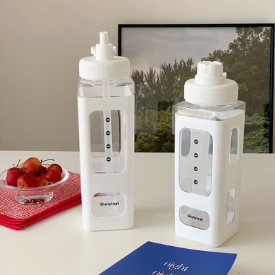 ジム用 立体ステッカー付きのカワイイ水瓶 700ml/900ml プラスチック旅行用ミルク ポータブル