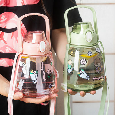 便利な広口スポーツ用水瓶 38オンス カスタムデザイン 透明なプラスチック