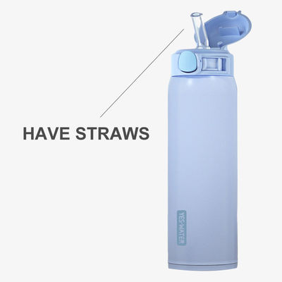 直飲 500ml ステンレスステール 隔熱カップ 固有ストロー 2022