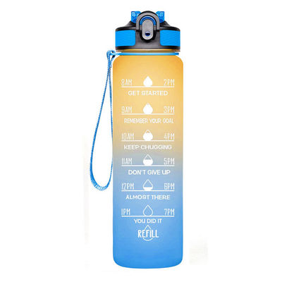 1L 容量 スポーツ用水瓶 時刻印と直接飲用ストロー BPA 無