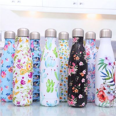 熱隔熱 500ml 不同鋼 壁式 掃除用 水瓶 コラ 形 シュビレーション スポーツ ボトル